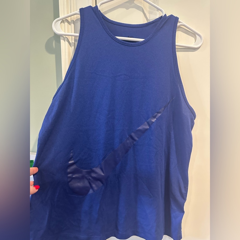 Nike Blue and White Tank Top Athletic Wear